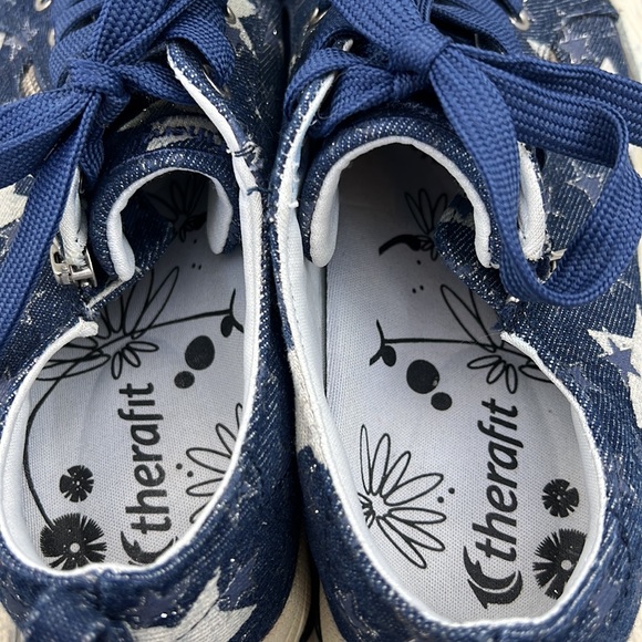 ⭐️Therafit Sienna Prints Women's Side Zip Sport Casual Shoe sneaker size 9 stars - Picture 8 of 10